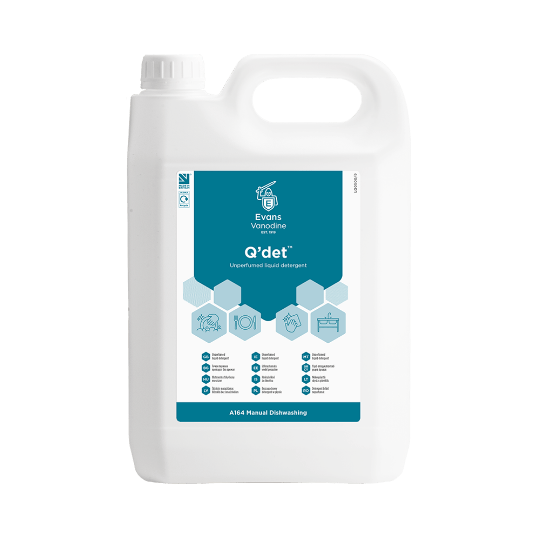 Evans Q'bac - Unperfumed Washing Up Liquid 5 Ltr
