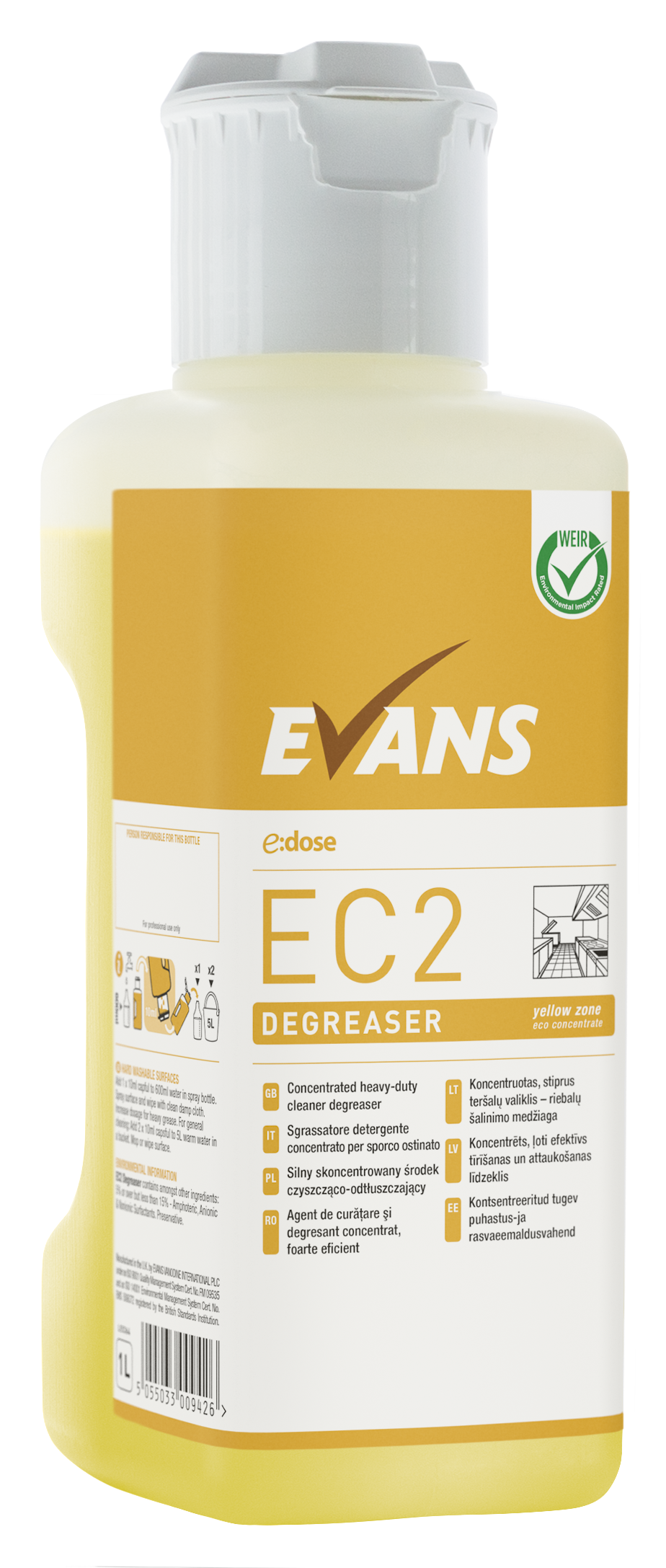 Evans Eco Concentrate - EC2 Degreaser 1 Ltr 