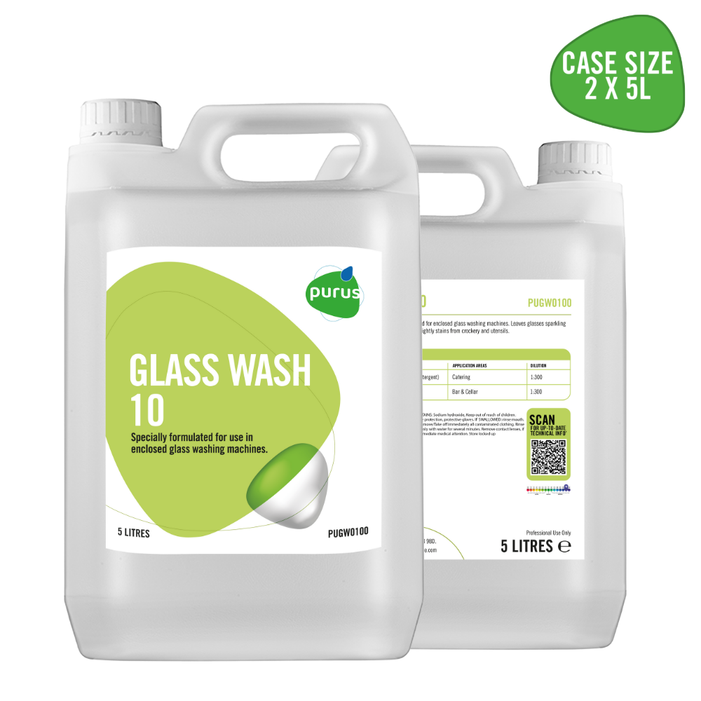 Purus General Use Glass Wash 10 | 2 x 5 Ltr