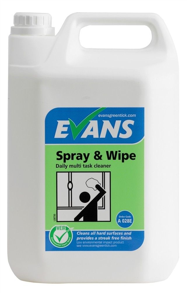 Evans Spray & Wipe - Daily Task Cleaner 5 Ltr