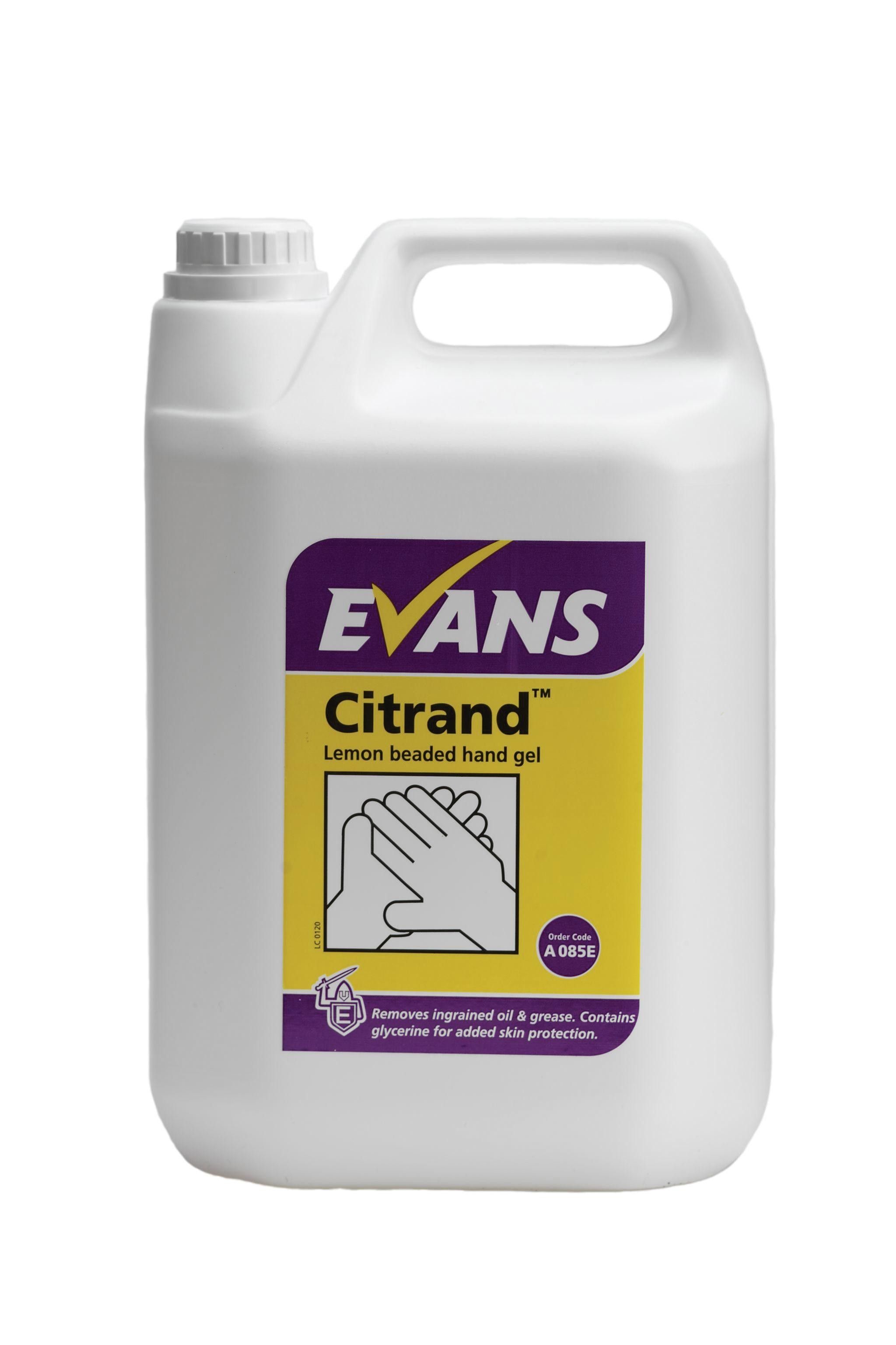 Evans Citrand Citrus Beaded Hand Gel 5 Ltr