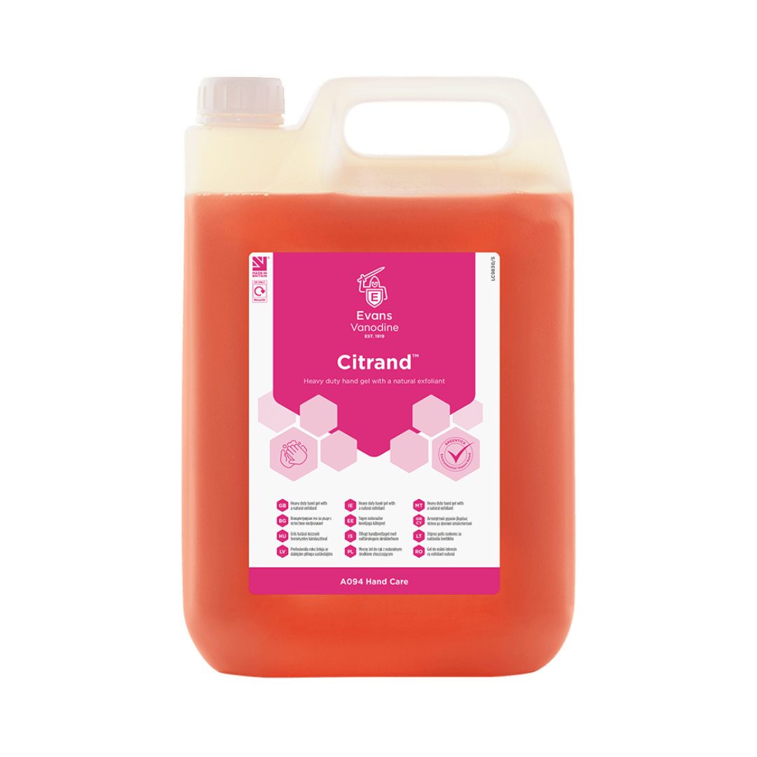 Evans Citrand Citrus Beaded Hand Gel 5 Ltr