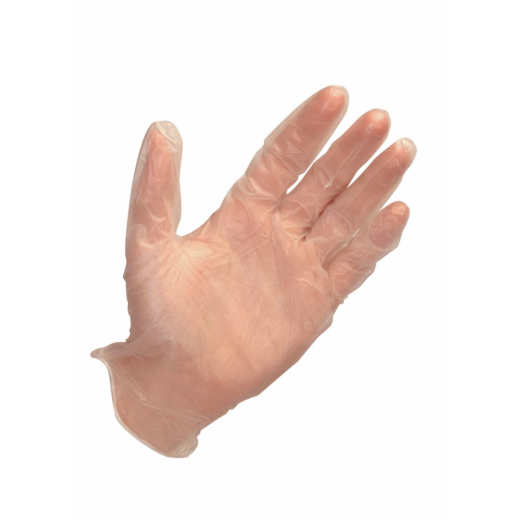 Large Powder Free Clear Vinyl Gloves