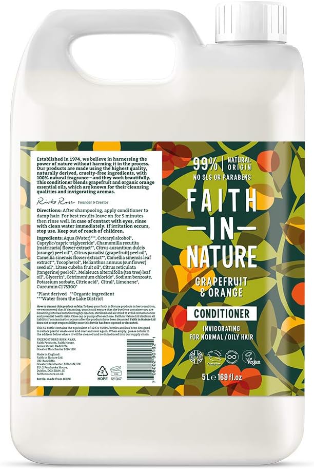 Faith In Nature - Natural Grapefruit & Orange - Conditioner - 5Ltr