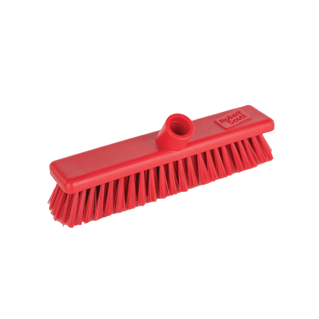 Stiff Hygiene Broom Head 12"/300mm - Red Stiff Hygiene Broom Head 12"/300mm - Red