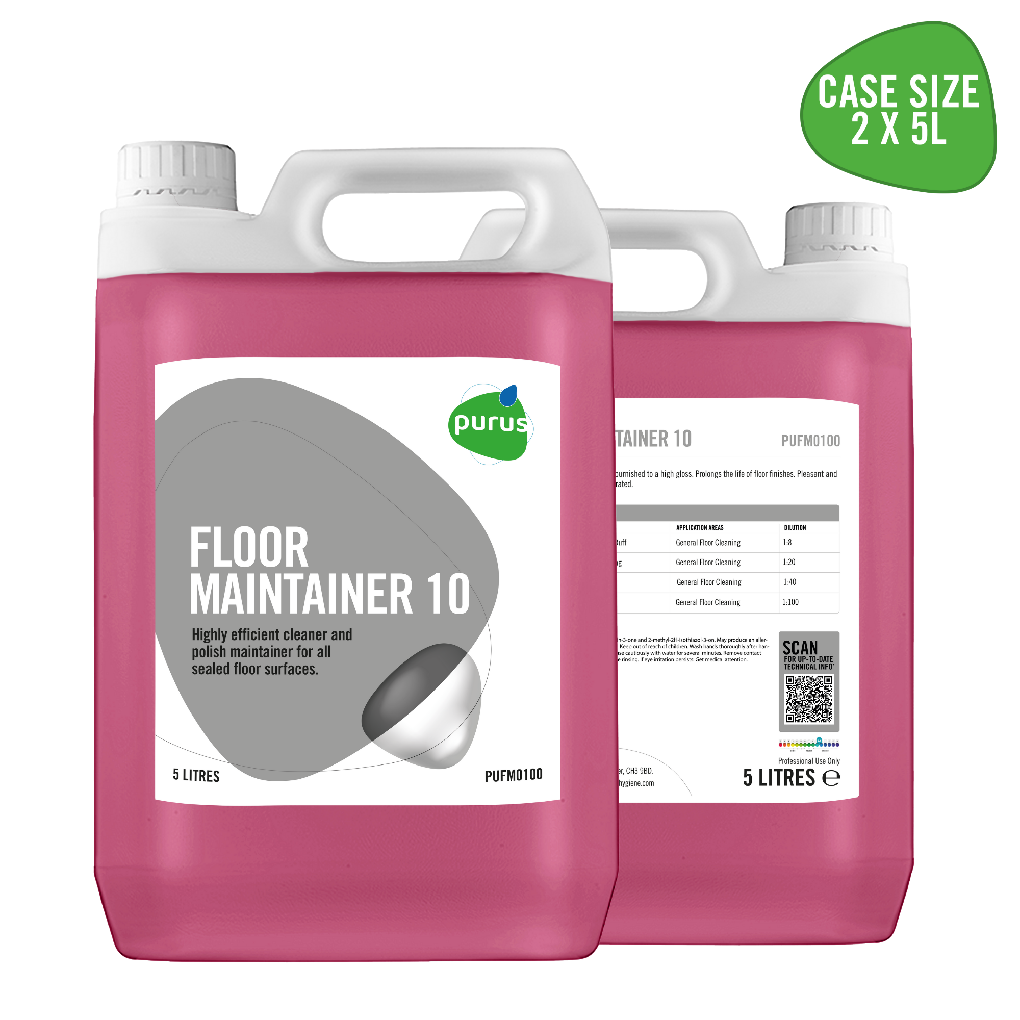 Purus Floor Maintainer 10 | 2 x 5 Ltr