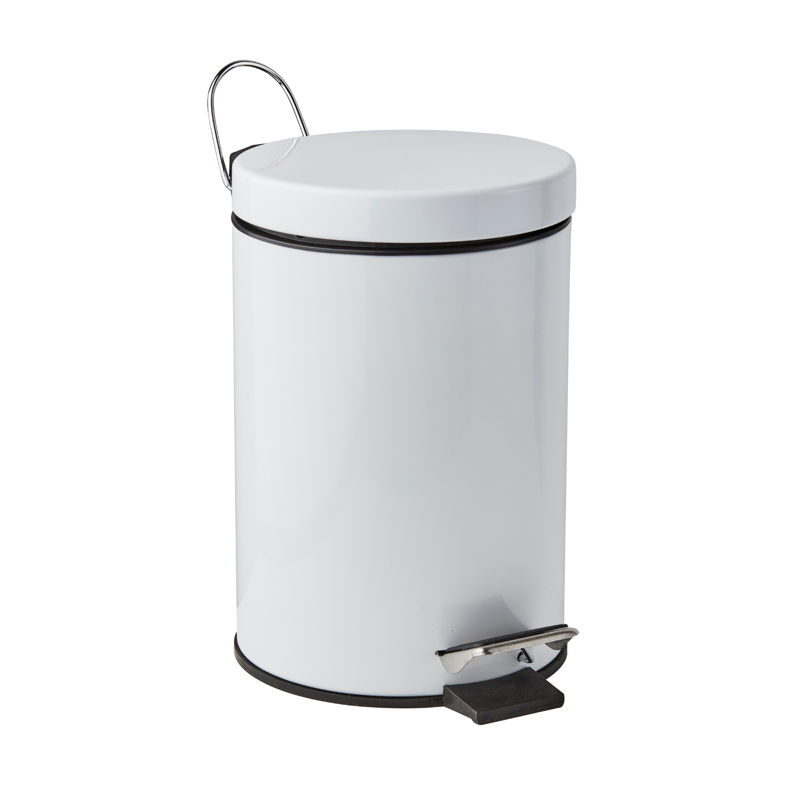 3 Ltr White Pedal Bin