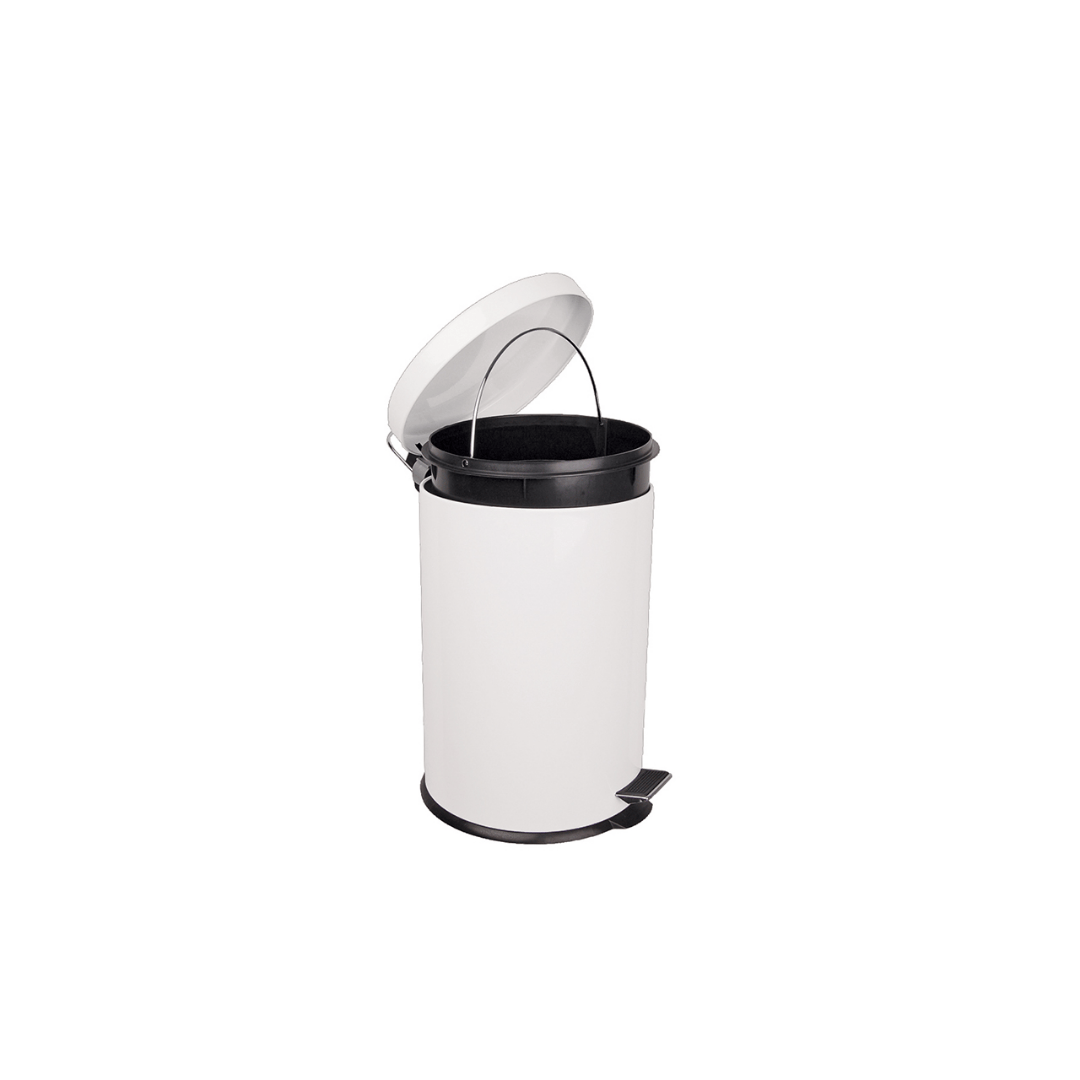 3 Ltr White Pedal Bin