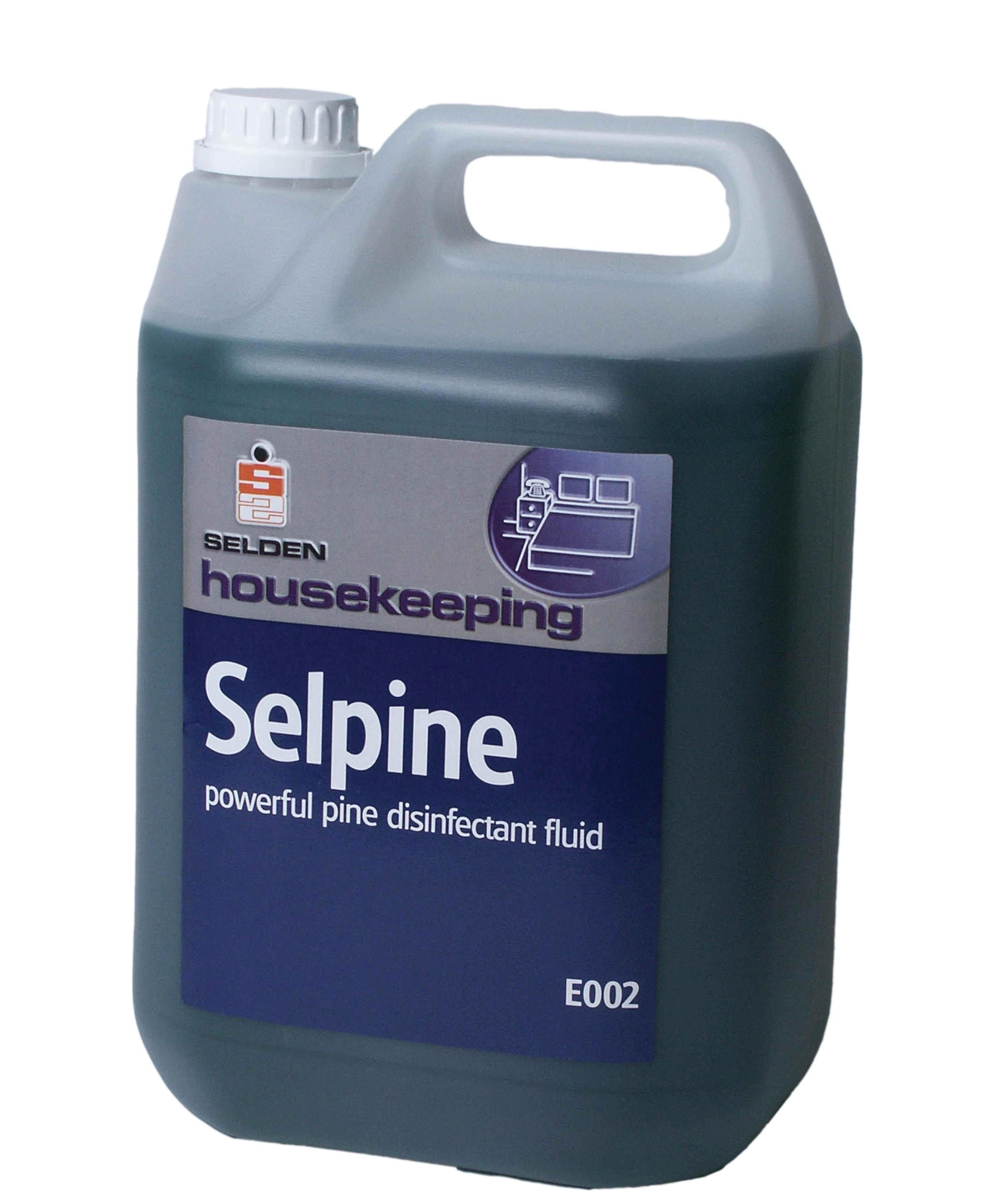 Selpine Back Label Evans Vanodine E-Pine | General Purpose Disinfectant | Pine Disinfectant