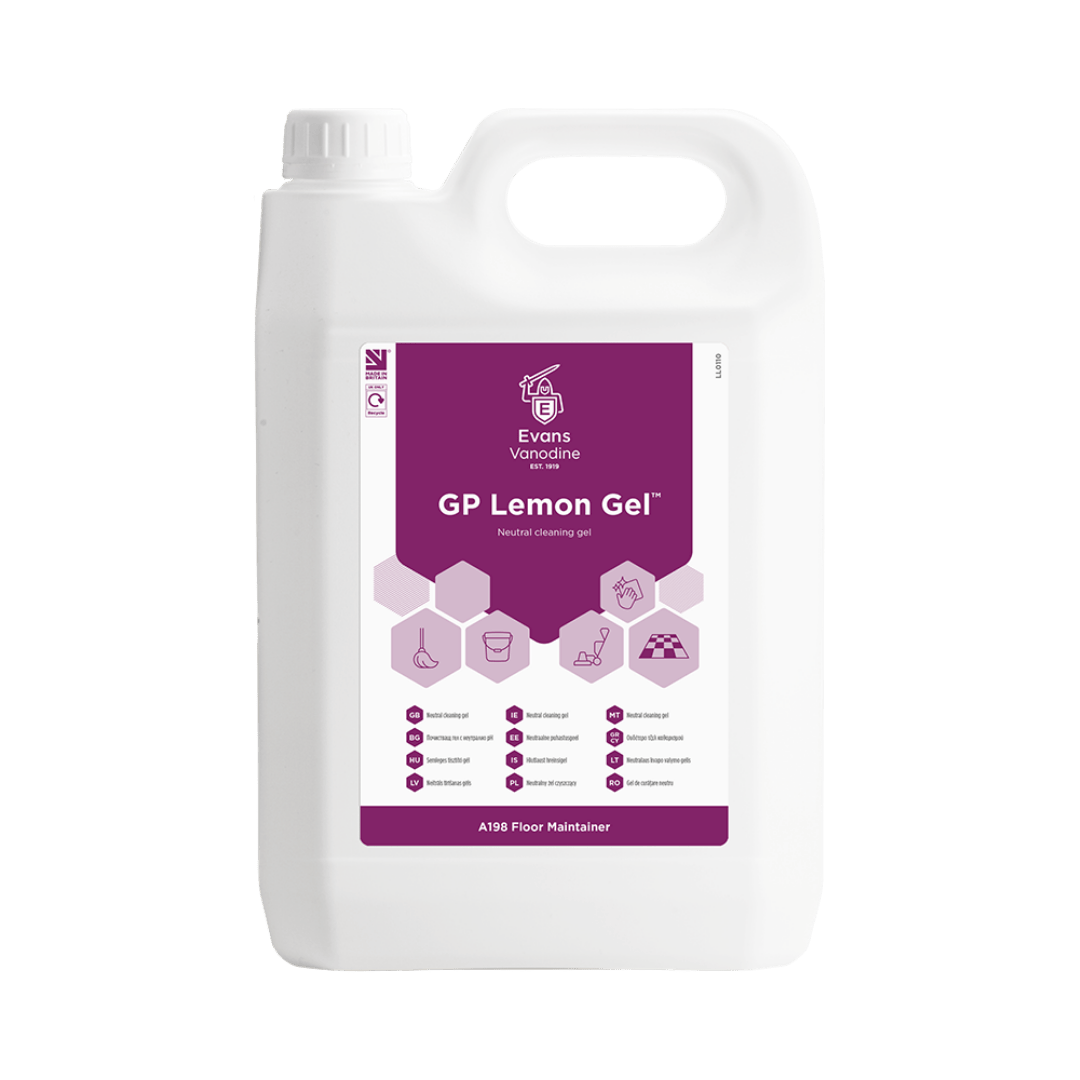 Evans GP Lemon Gel - Cleaner & Deodoriser Gel 5 Ltr