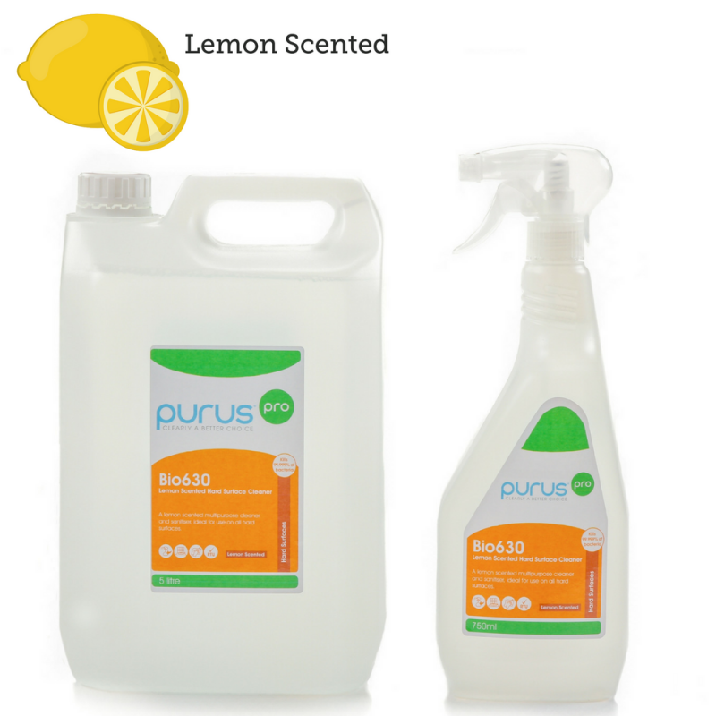 Purus Pro Bio630 Lemon Scented Hard Surface Cleaner 5 Litre